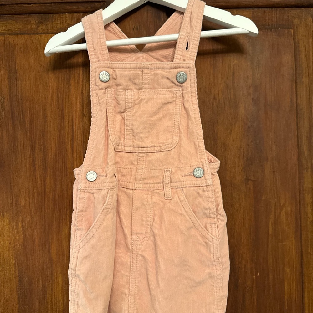 Old Navy Pink Corduroy Overall Dress